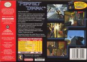 Scan of back side of box of Perfect Dark