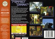 Scan of back side of box of Perfect Dark