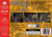 Scan of back side of box of Resident Evil 2