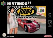 Scan of front side of box of Ridge Racer 64