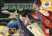 Scan of front side of box of Starfox 64