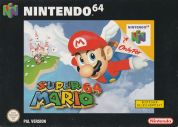 Scan of front side of box of Super Mario 64