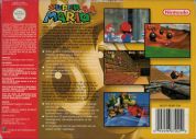 Scan of back side of box of Super Mario 64