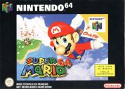 Scan of front side of box of Super Mario 64