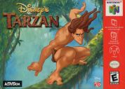 Scan of front side of box of Tarzan
