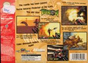 Scan of back side of box of Turok: Dinosaur Hunter