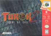 Scan of front side of box of Turok 2: Seeds Of Evil