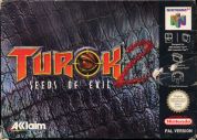 Scan of front side of box of Turok 2: Seeds Of Evil