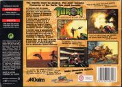 Scan of back side of box of Turok: Dinosaur Hunter