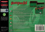 Scan of back side of box of Virtual Pool 64