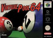 Scan of front side of box of Virtual Pool 64