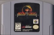 Scan of cartridge of Mortal Kombat 4