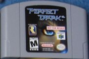 Scan of cartridge of Perfect Dark - Not For Resale