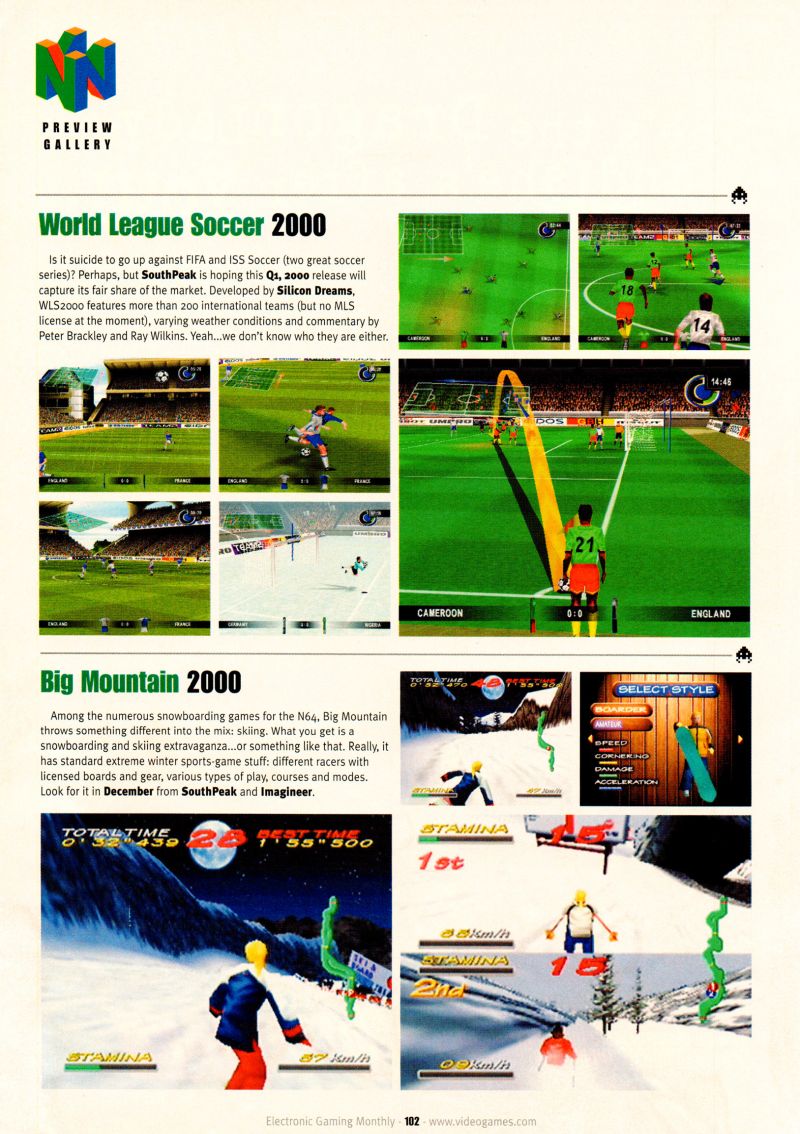 Scan Of The Preview Of Michael Owen s World League Soccer 2000 