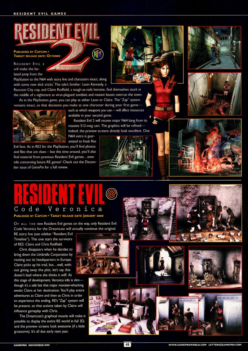 GamePro Strategy Guide - Resident Evil Code Veronica Part 2 - GamePro  Supplements - Retromags Community