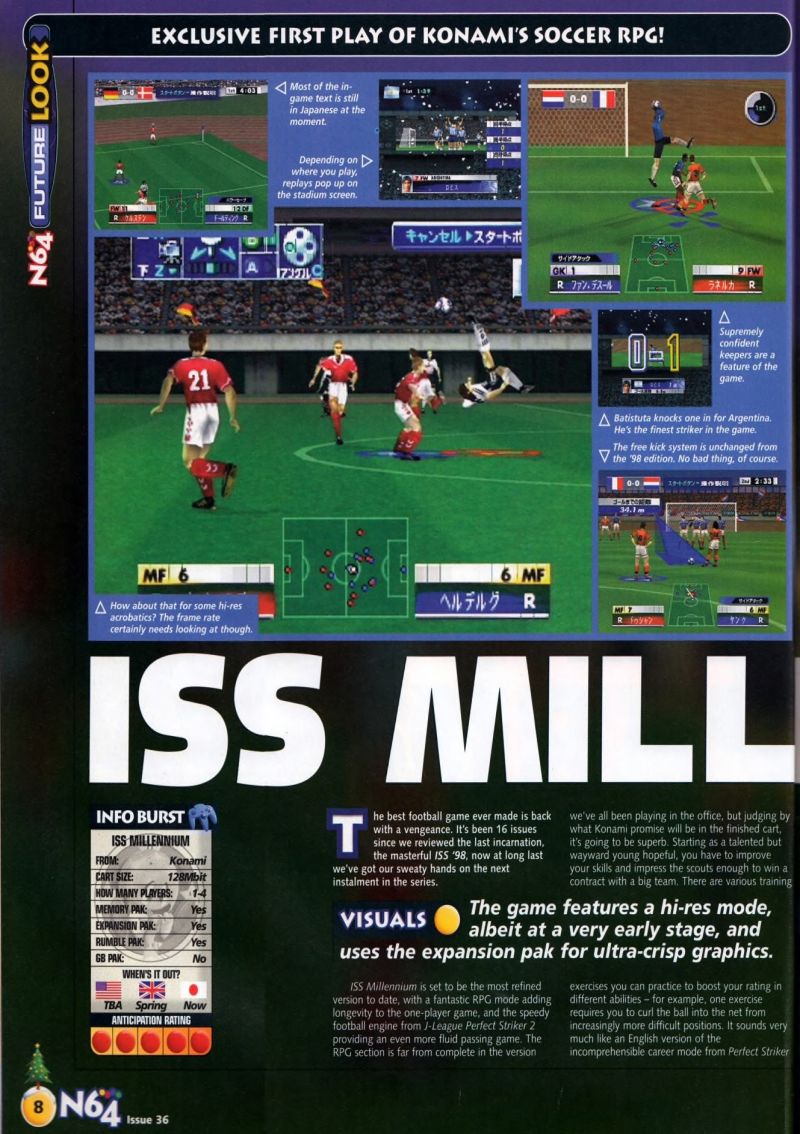 Nintendo64ever Previews Of The Game International Superstar Soccer 00 On Nintendo 64