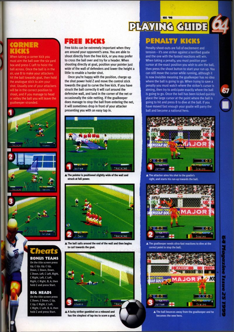 Nintendo64ever The Walkthroughs For The Game International Superstar Soccer 98 On Nintendo 64