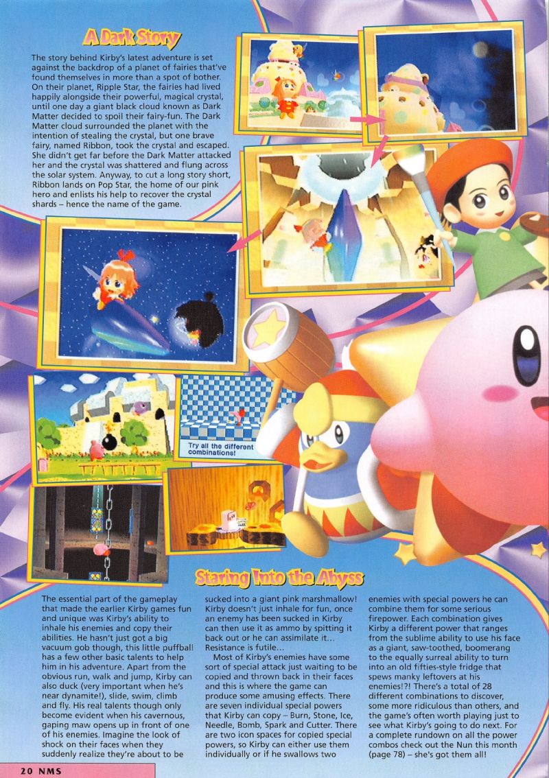 Scan of the review of Kirby 64: The Crystal Shards published in the ...