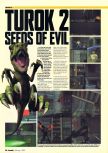 Scan of the walkthrough of Turok 2: Seeds Of Evil published in the magazine Arcade 03, page 1