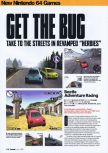 Scan of the review of Beetle Adventure Racing published in the magazine Arcade 06, page 1