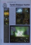 Scan of the review of Turok: Dinosaur Hunter published in the magazine Hyper 42, page 1