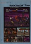 Scan of the review of Mortal Kombat Trilogy published in the magazine Hyper 46, page 1