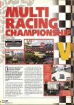 Scan of the review of Multi Racing Championship published in the magazine X64 02, page 1