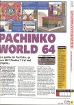 Scan of the review of Heiwa Pachinko World 64 published in the magazine X64 05, page 1