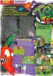 Scan du test de Tonic Trouble paru dans le magazine Le Magazine Officiel Nintendo 19, page 1