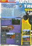 Scan of the review of Monster Truck Madness 64 published in the magazine Le Magazine Officiel Nintendo 19, page 1