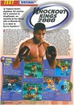 Scan of the review of Knockout Kings 2000 published in the magazine Le Magazine Officiel Nintendo 20, page 1