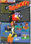 Scan du test de Rocket: Robot on Wheels paru dans le magazine Le Magazine Officiel Nintendo 21, page 1