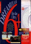 Scan de l'article Dream Team für das Ultra 64 paru dans le magazine Man!ac 18, page 1