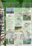 Scan of the walkthrough of Turok: Dinosaur Hunter published in the magazine Man!ac 43, page 1