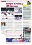 Scan of the review of Wayne Gretzky's 3D Hockey published in the magazine Man!ac 46, page 1