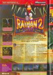 Scan of the review of Rayman 2: The Great Escape published in the magazine Consoles + 094, page 1