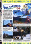 Scan of the preview of Pilotwings 64 published in the magazine Computer and Video Games 176, page 1