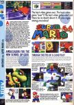 Scan of the review of Super Mario 64 published in the magazine Computer and Video Games 184, page 1