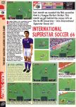 Scan of the preview of International Superstar Soccer 64 published in the magazine Computer and Video Games 185, page 1