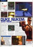 Scan of the review of Duke Nukem Zero Hour published in the magazine Computer and Video Games 212, page 1