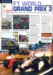 Scan of the review of F-1 World Grand Prix II published in the magazine Computer and Video Games 214, page 1