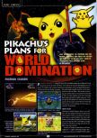 Scan de l'article Pikachu Plans for World Domination paru dans le magazine GamePro 137, page 1