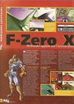 Scan of the review of F-Zero X published in the magazine X64 10, page 1