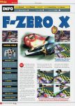 Scan of the review of F-Zero X published in the magazine Total 64 19, page 1