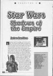 Scan of the walkthrough of Star Wars: Shadows Of The Empire published in the magazine La bible des secrets Nintendo 64 1, page 1
