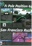Scan of the preview of F1 Pole Position 64 published in the magazine Joypad 066, page 1
