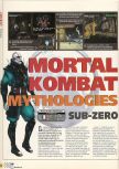 Scan of the review of Mortal Kombat Mythologies: Sub-Zero published in the magazine X64 04, page 1