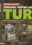 Scan de la soluce de Turok: Dinosaur Hunter paru dans le magazine X64 HS01, page 1