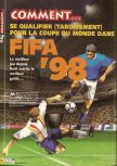 Scan of the walkthrough of FIFA 98: Road to the World Cup published in the magazine X64 HS01, page 1