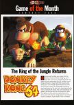 Scan of the walkthrough of Donkey Kong 64 published in the magazine Expert Gamer 67, page 1